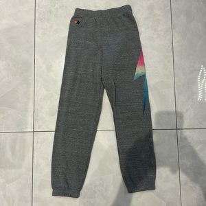 Aviator nation girls gray sweat pants size 10